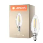 Ledvance Classic LED E14 Kerze Fadenlampe Klar 4.2W 470lm - 927 Extra Warmweiß | Höchste Farbwiedergabe - Dimmbar - Ersatz für 40W