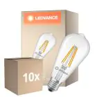 Mehrfachpackung 10x Ledvance Classic LED Edison E27 Birne Fadenlampe Klar 3.8W 806lm - 827 Extra Warmweiß | Ersatz Für 60W